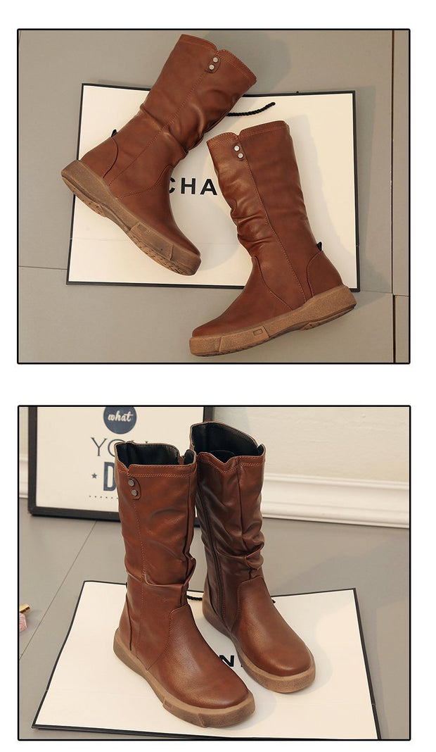 Kiara - Gepolsterte Leder-Winterstiefel 100% wasserdicht