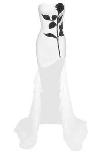 Trägerloses Kurzes Kleid „Veronica“ mit Kristallverzierung