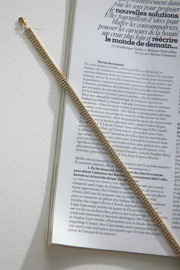 18k vergoldete Halskette Queen Of All Gold im modernen Stil
