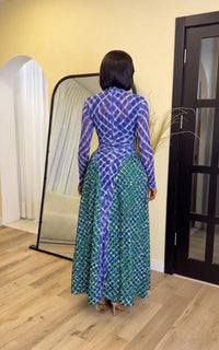 Meerjungfrauen-Schuppen Langes Kleid