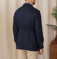 Jacke aus Leinen mit Safari-Details