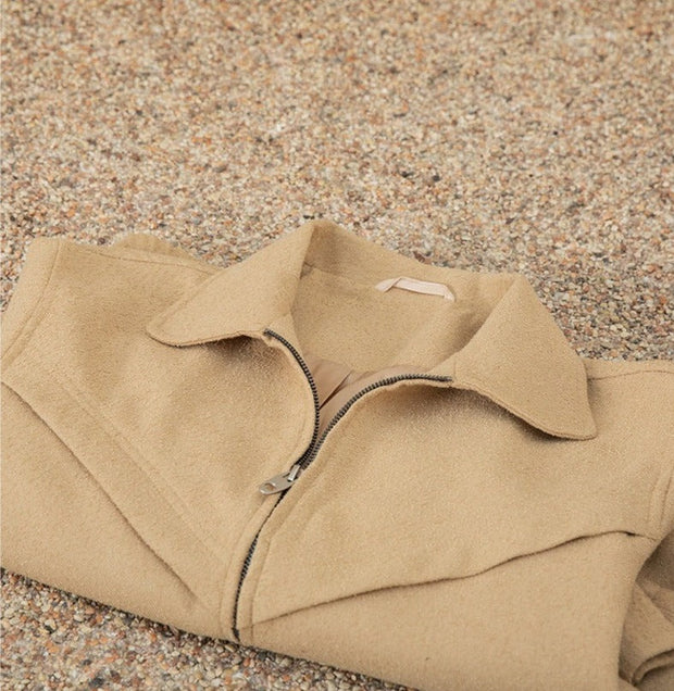 Jacke aus Wollfilz mit Walkstruktur