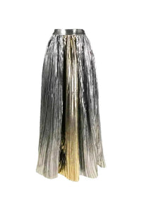 Aussparung Silber Patchwork Einteiler mit Rock