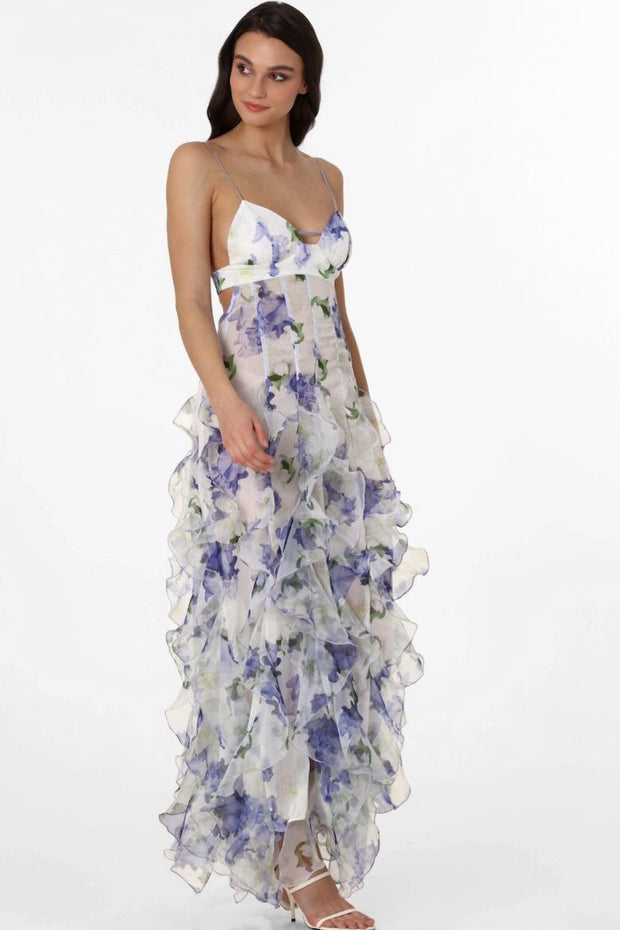 Transparentes Langes Kleid „Alexia“ mit Rüschen