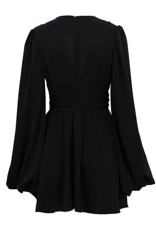 Amelia Kurzes Kleid mit tiefem V-Ausschnitt
