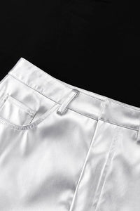 Andrey – Maxi-Schlitzrock in Metallic im modernen Stil
