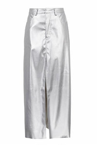 Andrey – Maxi-Schlitzrock in Metallic im modernen Stil