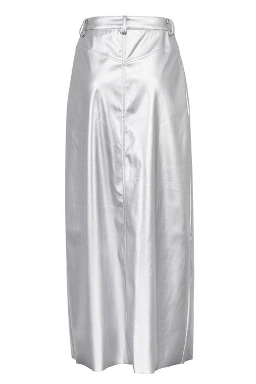 Andrey – Maxi-Schlitzrock in Metallic im modernen Stil