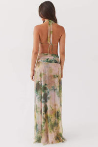 Bedrucktes Neckholder-Langes Kleid „Antonia“