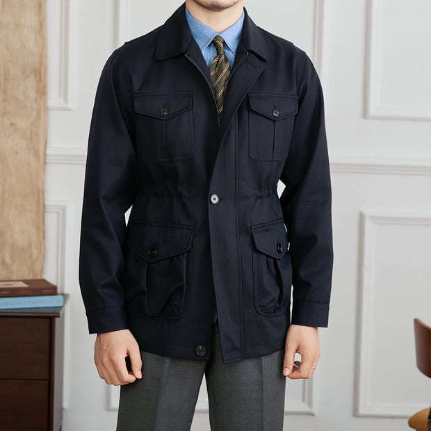 Jacke aus Baumwollmischung mit Reißverschluss