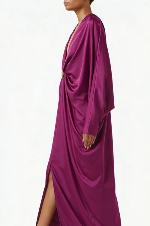 Belle – Plissiertes Maxikleid mit Farbverlauf