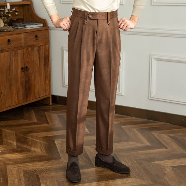 Hose aus Wollmischung mit Bundfalten