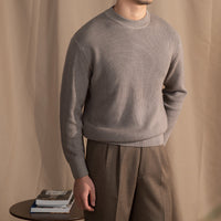 Pullover aus Wollmischung mit Rippstruktur