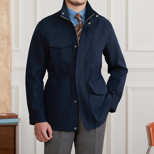 Jagdjacke aus Baumwollmischung mit Jagd-Details
