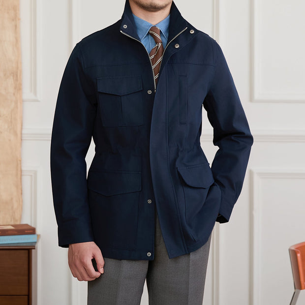 Jagdjacke aus Baumwollmischung mit Jagd-Details