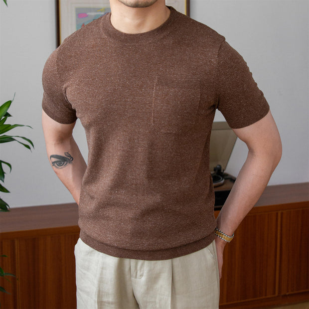 T-Shirt aus Leinenmischung