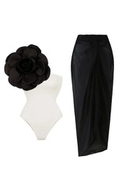 Schwarzes Blumen-Set