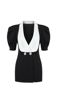 Elsie rückenfreies Minikleid mit V-Neck und Schleife