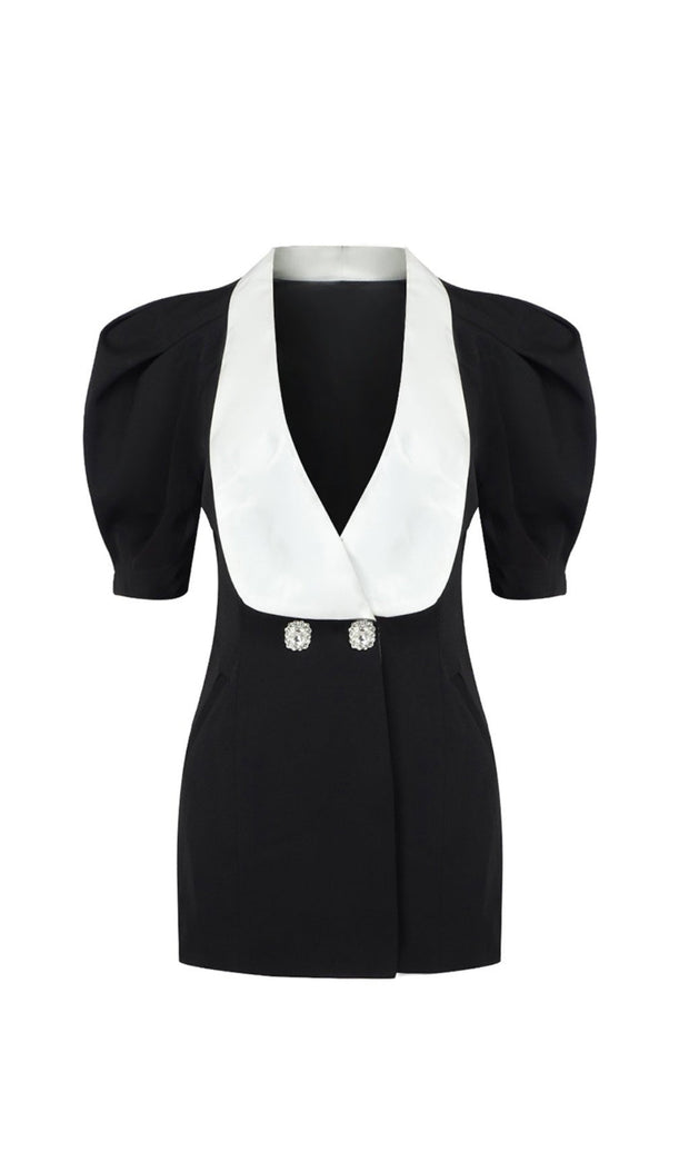 Elsie rückenfreies Minikleid mit V-Neck und Schleife