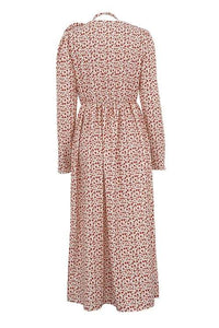 Bertha Blumen Midikleid mit V-Ausschnitt