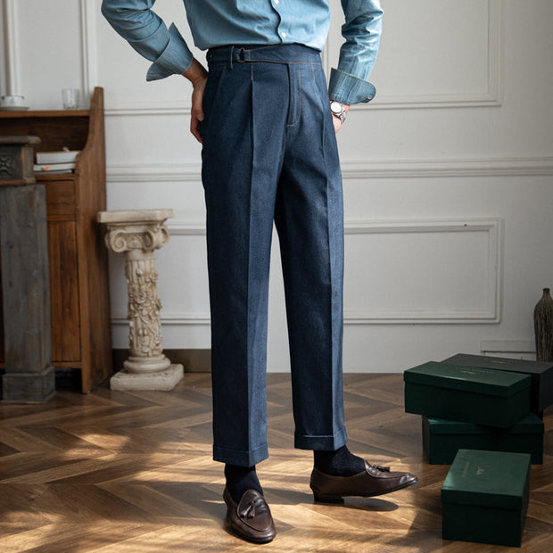 Hose aus Denim mit geradem Schnitt