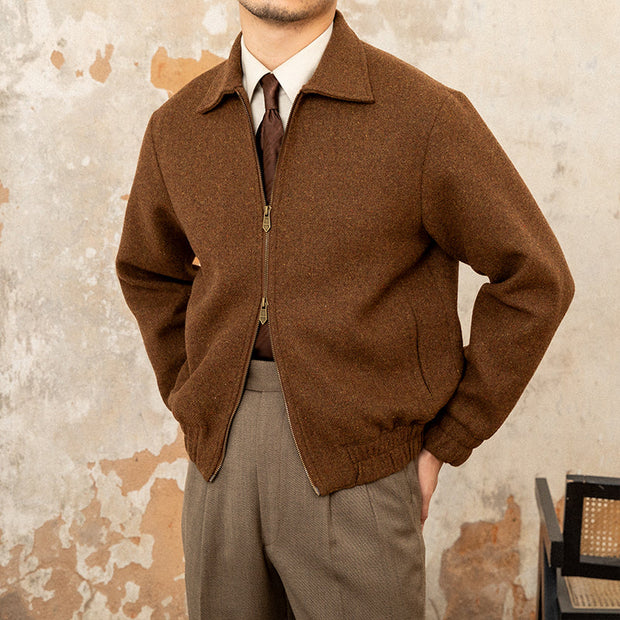 Jacke aus Wollmischung und Tweed