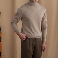 Pullover aus Wollmischung mit Rollkragen