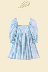 Clara Mini-Puppenkleid mit Rüschen und Aufdruck im modernen Stil