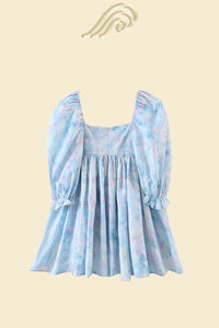 Clara Mini-Puppenkleid mit Rüschen und Aufdruck im modernen Stil