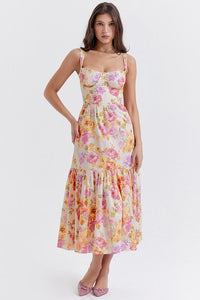 Ausgestelltes Midikleid „Cottie“ mit Muster