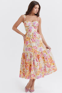 Ausgestelltes Midikleid „Cottie“ mit Muster