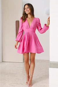 Charlotte Kurzes Kleid - Rosa