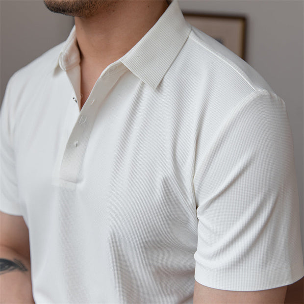 Polohemd mit knitterarmer Verarbeitung und fließendem Fall