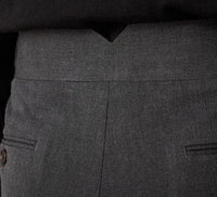 Hose aus Wollmischung mit Gurkha-Bund und geradem Schnitt