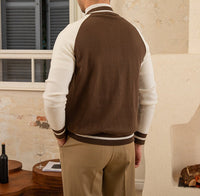 Jacke aus Wollmischung mit schmalem Schnitt im College-Stil
