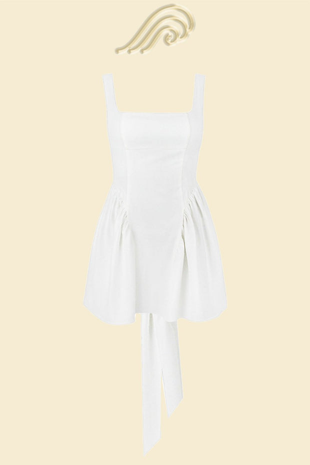 Rückenfreies Kurzes Kleid Debby mit Schleife