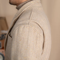 Mantel aus Wolle und Tweed mit Fischgrätmuster und sportiver Optik