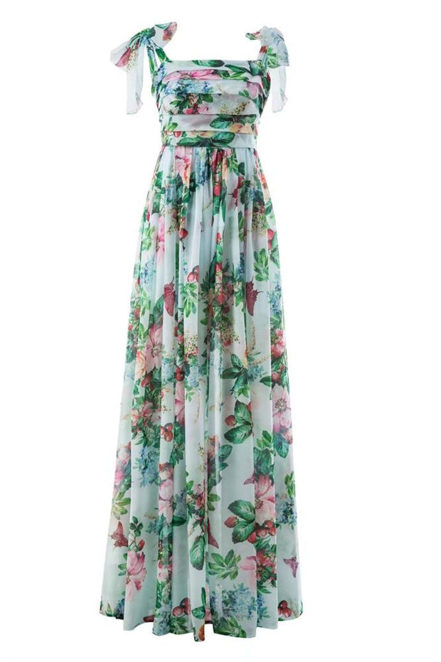 Bedrucktes Langes Kleid „Dinah“ mit Trägern