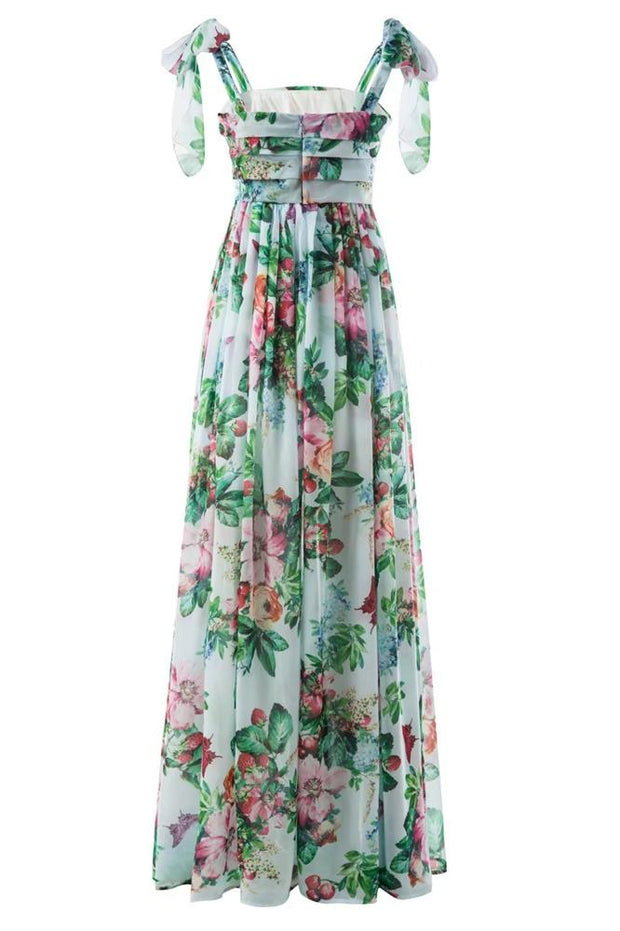 Bedrucktes Langes Kleid „Dinah“ mit Trägern