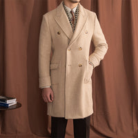 Polohemd aus Wollmischung mit Fischgrätmuster im Vintage-Stil