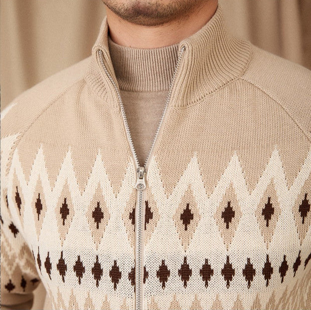 Strickjacke mit Fair-Isle-Muster