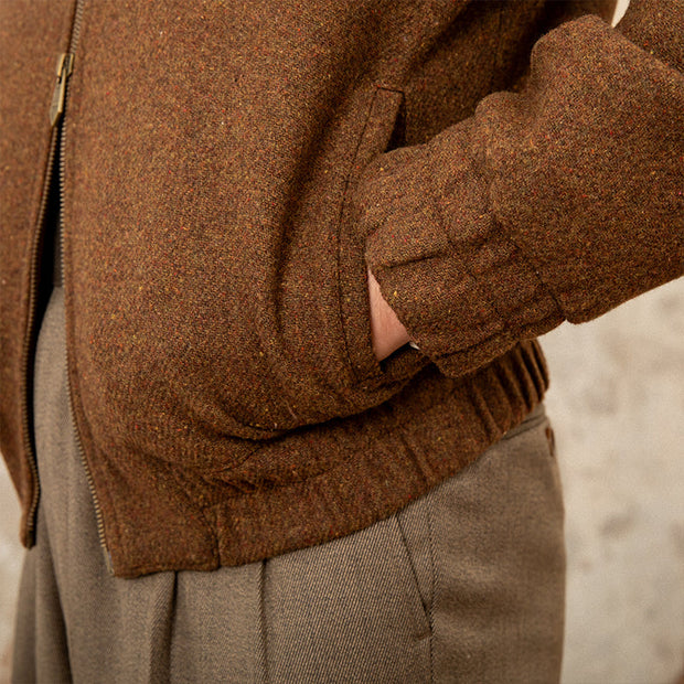 Jacke aus Wollmischung und Tweed