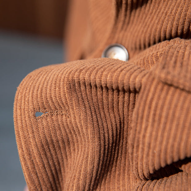 Jacke aus Cord mit Safari-Details