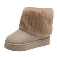 Winterliche Damenstiefeletten mit Plüschrand - Auralyn