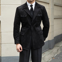 Jacke aus Kunstwildleder mit Reverskragen