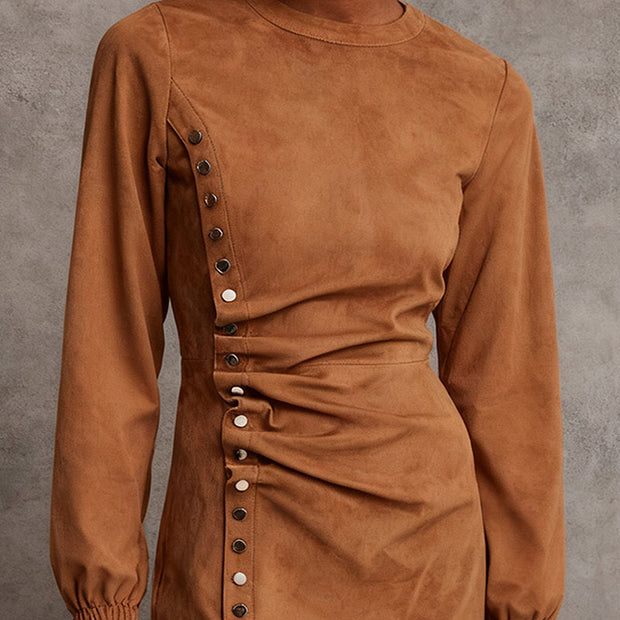 Western Retro Stil Herbst- und Winter-Neues Wildlederkleid