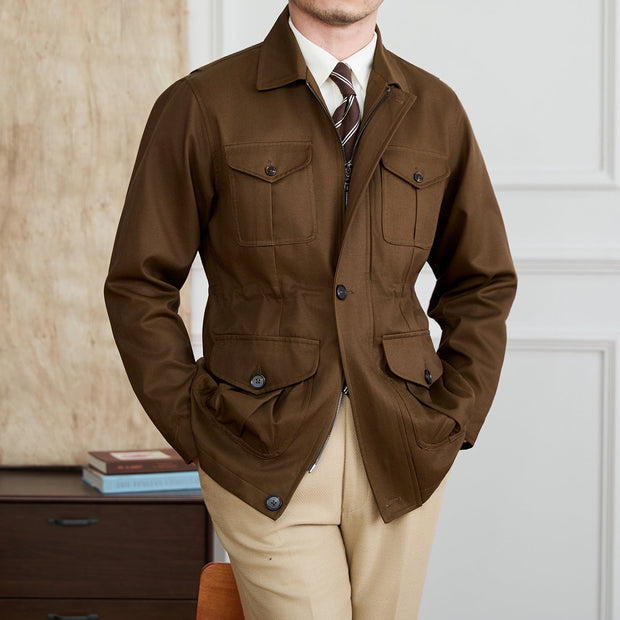 Jacke aus Baumwollmischung mit Reißverschluss