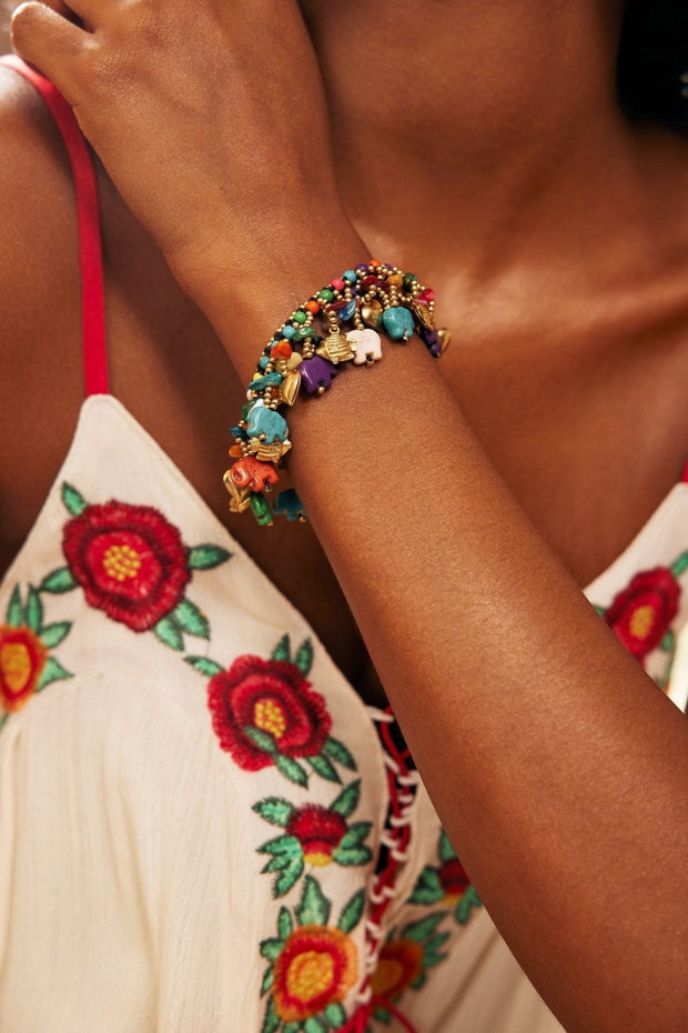 Elefanten Retro Geflochtenes Armband im modernen Stil