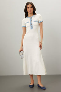 Elma – Strick-Midihemdkleid mit Rundhals