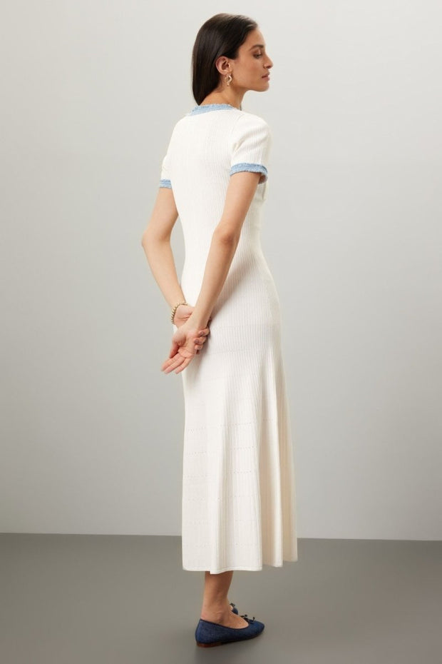Elma – Strick-Midihemdkleid mit Rundhals